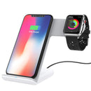 Bakeey 10W 7.5W 2 IN 1 Wireless Charger Quick Charging Dock Phone Holder For iPhone 11 XS MAX iWatch 3 4 S10 Note 10 5G+
