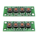 5pcs 1x4 4 Keys Button 5 Pin Keypad Keyboard Module Mcu Board for  Student Class Design Graduation Project Exp