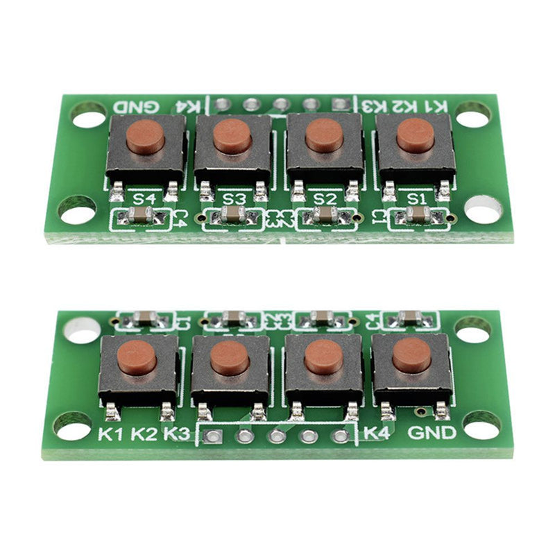 5pcs 1x4 4 Keys Button 5 Pin Keypad Keyboard Module Mcu Board for  Student Class Design Graduation Project Exp