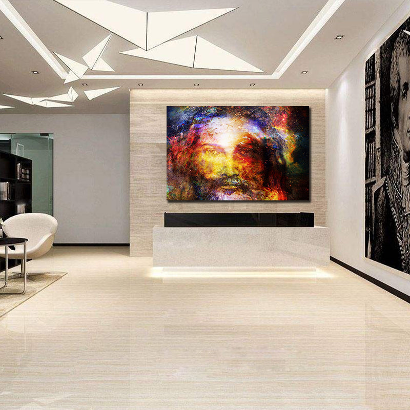 Miico Hand Painted Oil Paintings Jesus Portrait Wall Art For Home Decoration