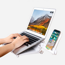 KUQI 033 Laptop lift Stand Notebook Cooling Pad Phone Stand Adjustable Height Cooler Universal for 10-17 Inch Laptops