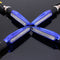 4pcs Motorcycle LED Turn Signal Indicator Blinkers Amber Light Blue Body Shell