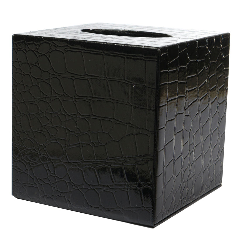 Square PU Leather Tissue Box Paper Holder Case Cover for Home Office Hotel