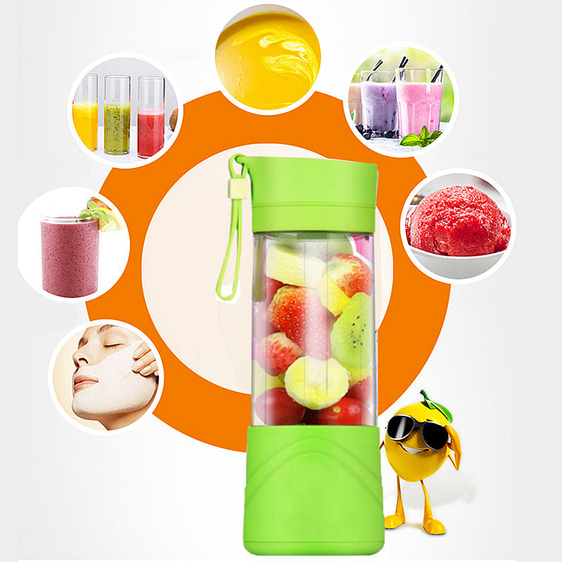 3.6V Portable Blender Smoothie Juicer Cup 14oz Fruit Mixing Machine With 2000mAh USB Rechargeable Blender for Home