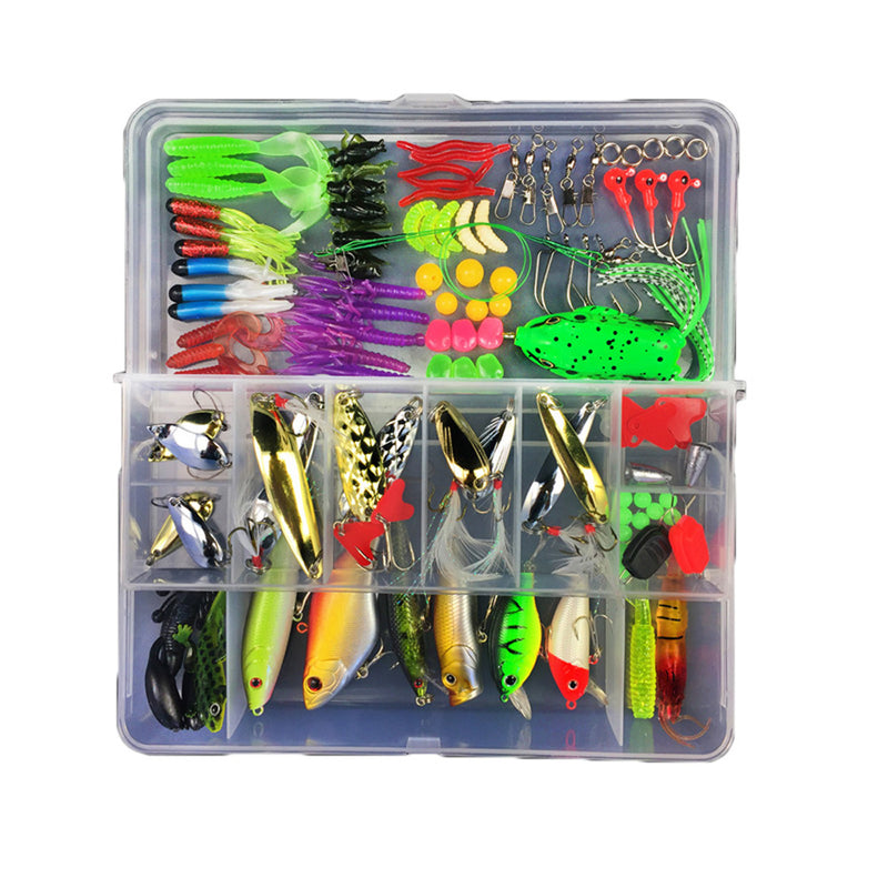 ZANLURE 106pcs All Depth Mixed Fishing Lure Sets Hard Baits/Soft Lures Fake Artificial Bait With Box