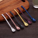 1Pc Stainless Steel Pipette Drink Straw Filter Stirring Spoon