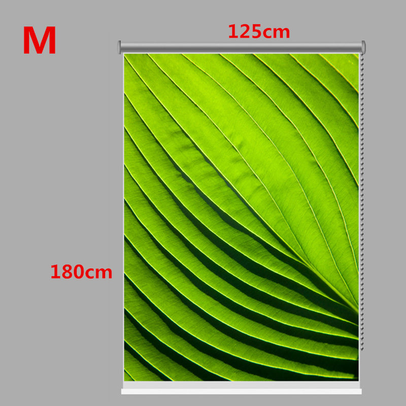 PAG Green Leaf Wall Decor Window Curtain Roller Shutters Print Painting Roller Blind Background