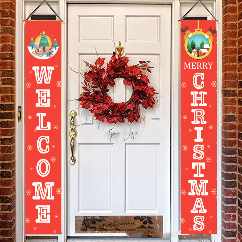 Christmas Banner Curtain Christmas Curtain Decorations