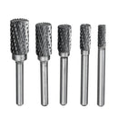 5pcs 6-14mm Tungsten Carbide Rotary Burr Die Grinder Drill Bits Set for Woodworking