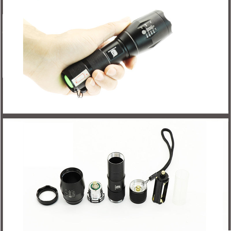 XANES UV05 2xT6 LEDs Purple+White Light Zoomable UV Flashlight Scorpion Insect Detection Pen