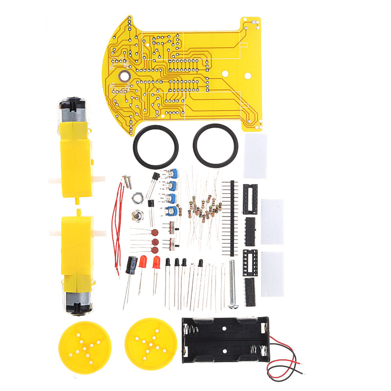 DIY D2-3 Intelligent Tracking Infrared Obstacle Avoidance Car Kit 51 Single Chip Smart Car Kits