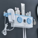 Multifunction Toothbrush Holder Automatic Toothpaste Dispenser Hair Dryer Racks