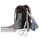5Pcs/Set Beard Grooming & Trimming Kit Razor Shaping Scissors Mustache Care Styling Tool