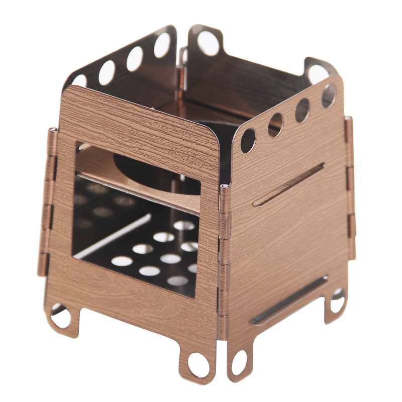 BBQ Cooking Stove Outdoor Stainless Steel Grill Mini Portable Wood Camping Wood-burning Stove