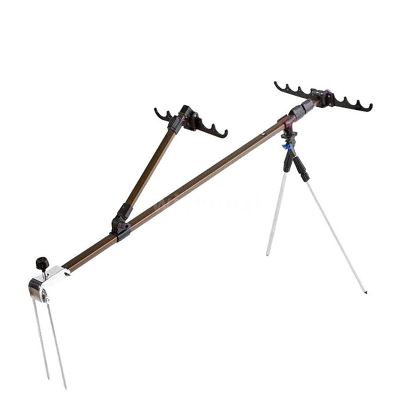 ZANLURE 1.5/1.7m Alloy Fishing Rod Holder Adjustable Fish Pole Stand Bracket With Support Tripod