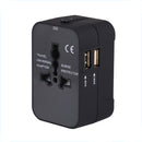 AUGIENB Global Travel Converter Dual USB Multifunction Conversion Power Plug Socket Traveling Universal Switch Plug