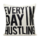43x43cm English Letter Fashion Cotton Linen Pillow Case Home Sofa Seat Bed Car Cushion Decor