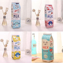 WAM PC-03 Milk Bottle Pencil Case PU Pen Storage Bag Pouch Office School Stationery Supplies