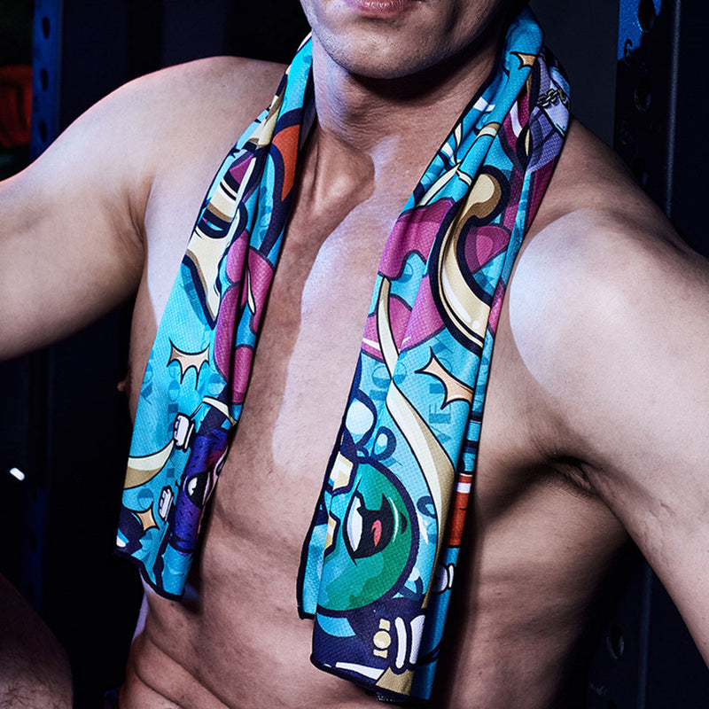 KCASA 100x30cm Cold Sense Sports Towel Quick-Drying Towel Wristband Outdoor Fitness Sweat-Absorbent Lightweight Quick-Drying Towel