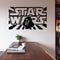 W-1 Star Wars Alphabet  Wall Stickers Removable  -  BLACK