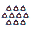 Drillpro 10pcs HRC45 Blue Nano 11IR A60 Carbide Insert Internal Threading Insert for Turning Tool