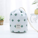 Oxford Cloth Travel Cosmetic Organizer Color Cylinder Drawstring Cosmetic Bag