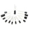 Total 130Pcs 13 Values Each 10Pcs 0.1uf-470uf Electrolytic Capacitor Assortment Set