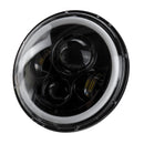 7inch Round LED Headlights Blue Halo Ring Angel Eyes For Jeep Wrangler JK TJ LJ CJ