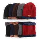 Men Women Outdoor Sports Bike Hat Winter Warm Knitted Baggy Beanie Cap Scarf Set