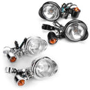 Motorcycle Passing Turn Signal Spot Fog Handle Bar Lights For Harley/Honda/Yamaha/Kawasaki/Suzuki