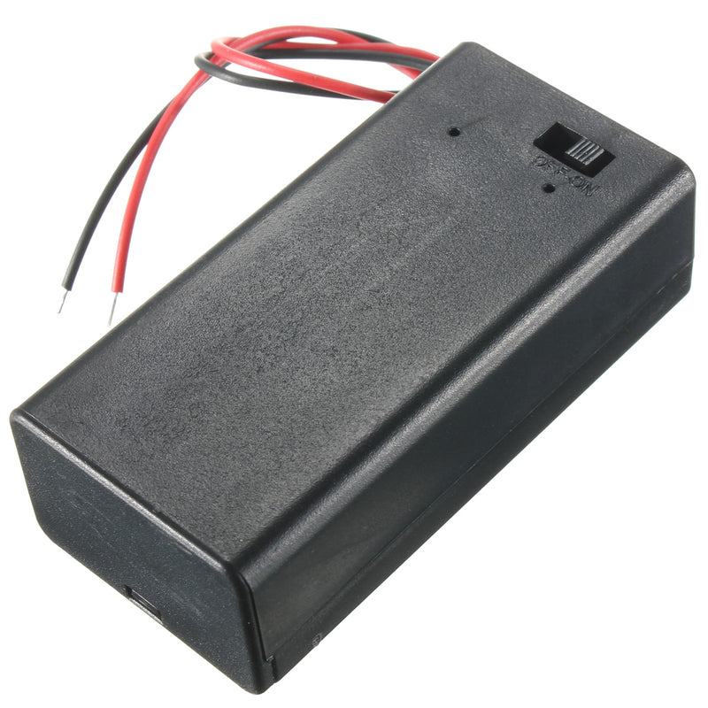 DIY 9V Battery Storage Container Box Case Holder With ON/OFF Toggle Switch