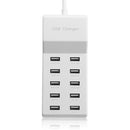 Universal AC 100-240V 10 Port USB Charging Station For Smartphone Tablet