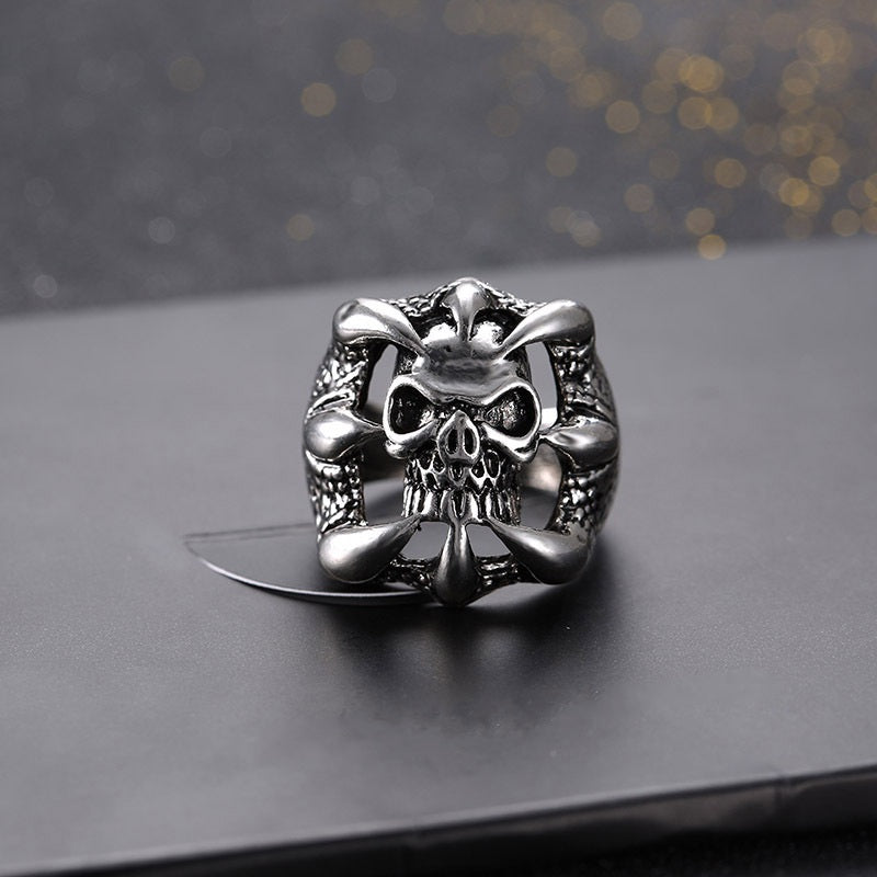 Halloween Punk Magic Dragon Ring Eight Claw Skeleton Gift Ring for Men