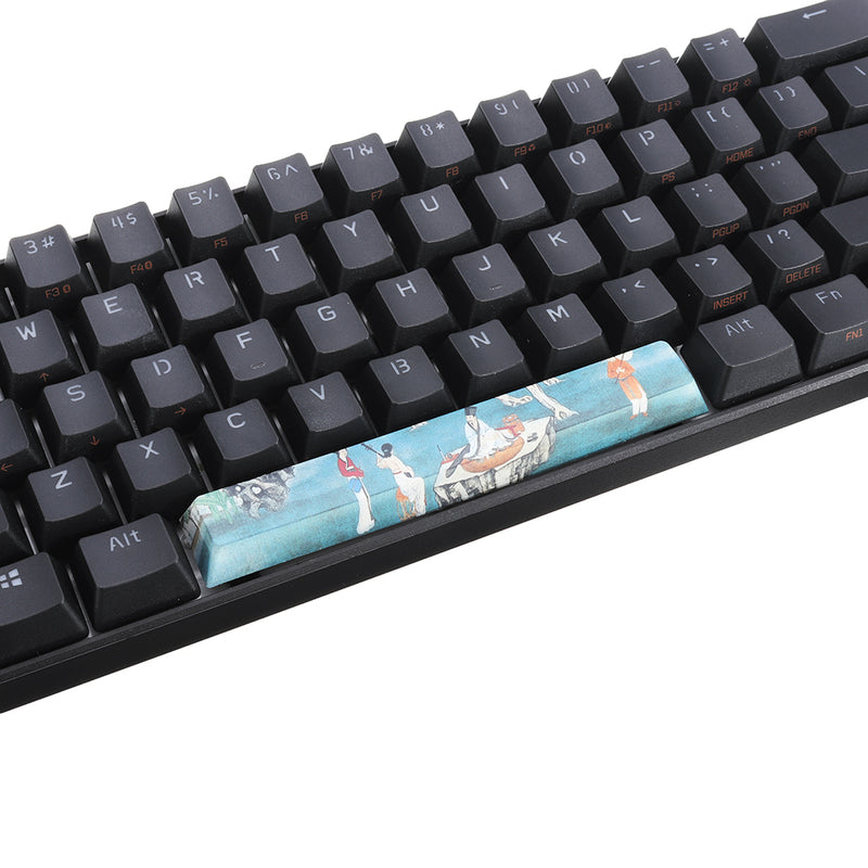 Five-sided Dyesub PBT Antique Ancient Paintings Space Bar 6.25u Novelty Keycap for Anne pro 2