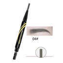 5 Colors Double Head Eyebrow Pen Automatic Rotate Pen Thrush Belt Brush