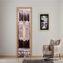 Tavern Wooden Door Self Adhesive Mural Decals 3D Wall Sticker Home Room Decor