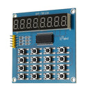TM1638 3-Wire 16 Keys 8 Bits Keyboard Buttons Display Module Digital Tube Board Scan And Key LED