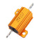 5pcs RX24 25W 1R 1RJ Metal Aluminum Case High Power Resistor Golden Metal Shell Case Heatsink Resistance Resistor
