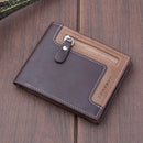 IPRee Men's Short Wallet Leather Travel Trifold ID Credit Card Holder Coin Purse