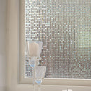 KCASA S151 45cmX200cm Modern Stripe Pattern Glass Stickers Bathroom Balcony Sliding Door Frosted Gla