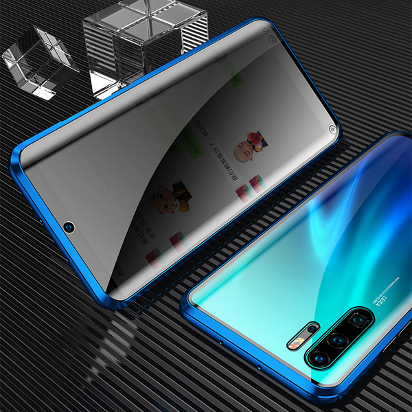 Bakeey Huawei P30 Pro Anti-peeping Magnetic Adsorption Metal 5D Double-sided Tempered Glass Protective Case