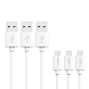 CRDC CB-D10 Micro USB Quick Charging Date Cable 3 Pack 4ft x 3 For Xiaomi 6 Samsung S7