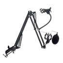 95cm Microphone Metal Bracket Suspension Arm Quakeproof Mobile phone Adjustable Blowout Preventer Table Mounting Clamp