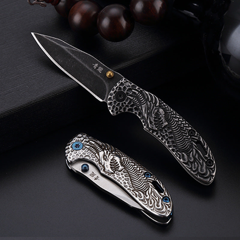 LAOTIE 0611 130mm Stainless Steel Mini Folding Knife Outdoor Survival Tools Kit Hiking Climbing Multifunctional Knife