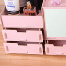 Wooden Cosmetics Storage Box with Mirror Dressing Box Storage Rack Makeup Organizer Storage Baskets