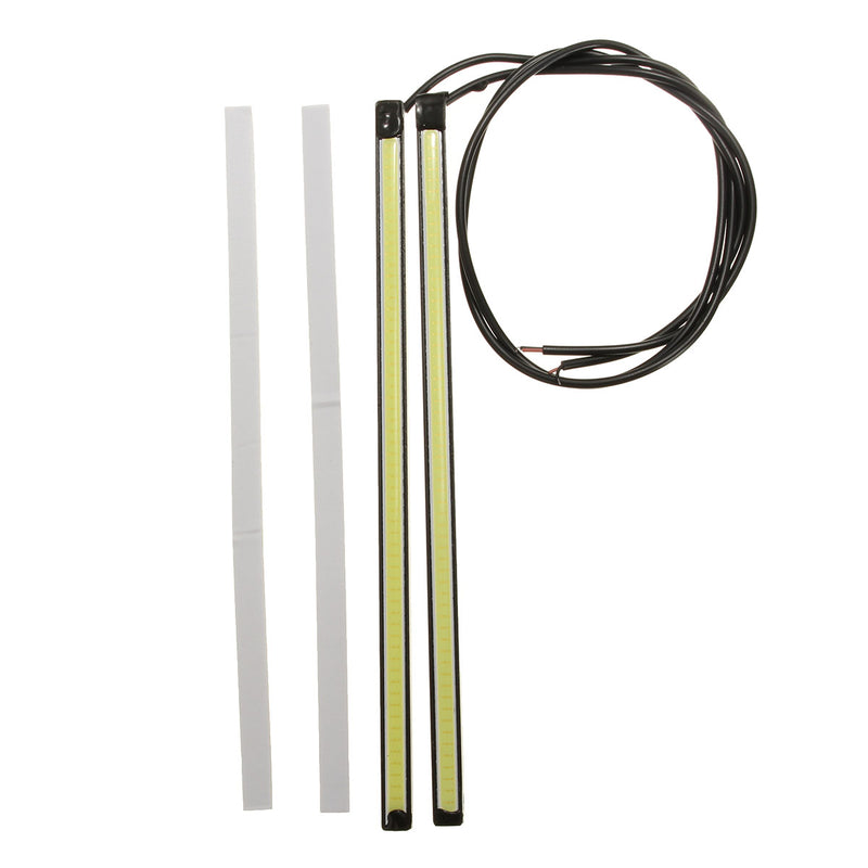 20cm COB LED DRL Daytime Running Lights Car Driving Fog Strip Lamp 12V 5W White 2PCS