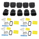 5X 10 Pin Way Waterproof Electrical Connector Plug for Wire Terminal Sockets ET