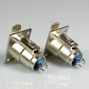 YS1K3F2 Nickel Plated 3pin XLR Female Jack Panel Mount Connector Speaker Microphone Powercon Plug
