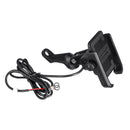 MOTOWOLF 12V-24V USB Charge Phone Holder Motorcycle Scooter Aluminum Rearview Mirror/Handlebar Mounting