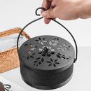 Hollow Iron Mosquito Incense Box Sandalwood Furnace Repellent Holder Coil Burner